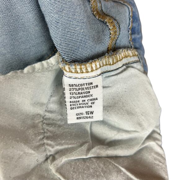 Telepatia Denim Skirt Women Size 16 Light Blue Wash Utilitarian Pockets Y2K Mini - Picture 9 of 10